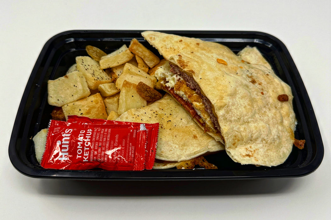 Breakfast Quesadilla Burger