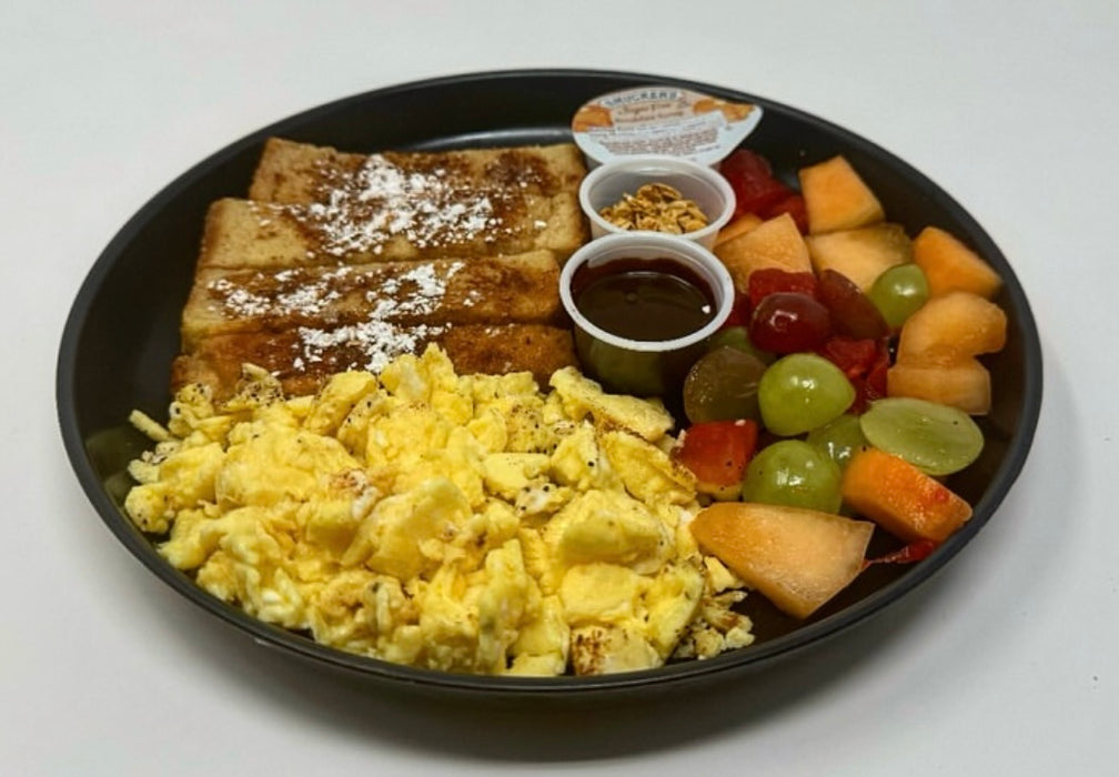 French Toast, Egg & Fruit Platter