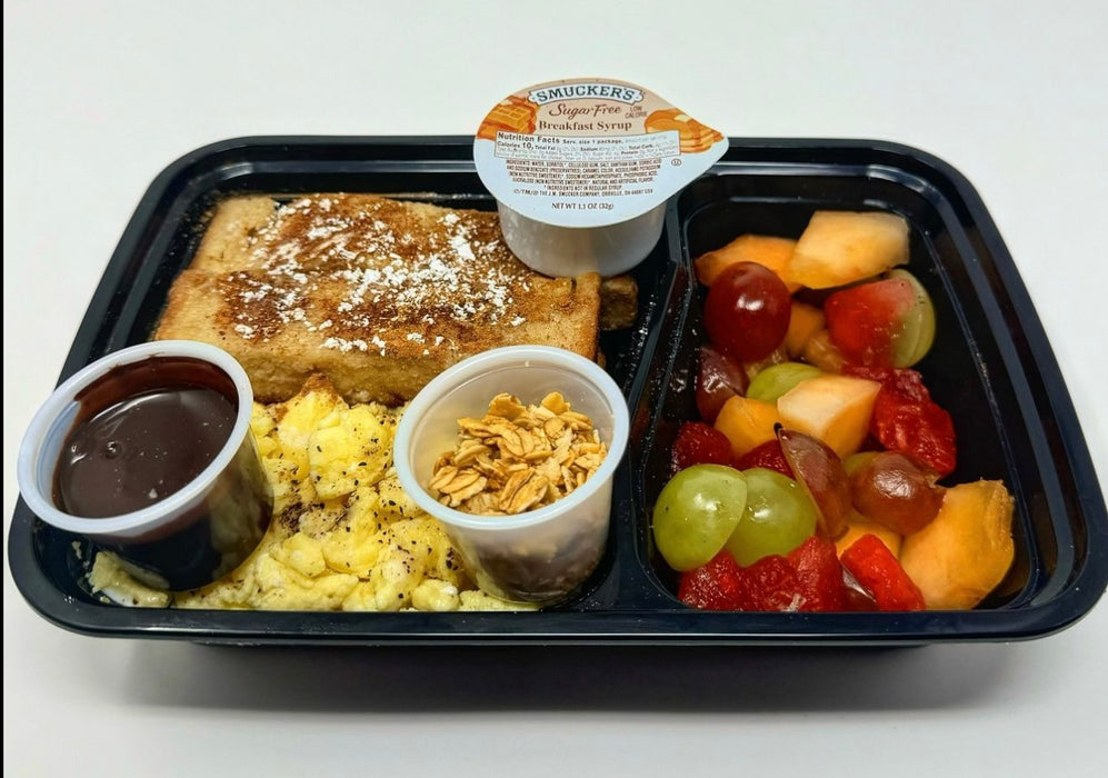 French Toast, Egg & Fruit Platter