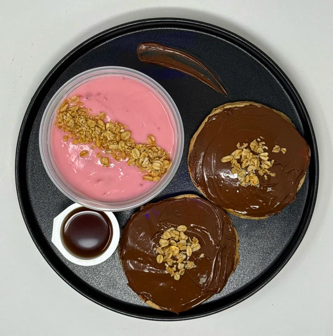 Banana Nutella Protein Pancakes