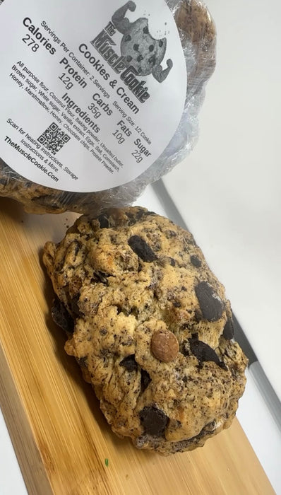 Cookies & Cream Protein Cookie- (2) 9oz Cookies