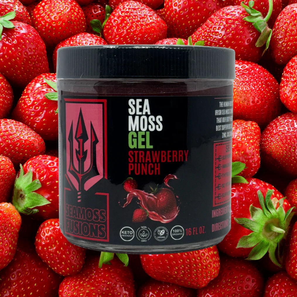 STRAWBERRY PUNCH SEA MOSS GEL ( 16OZ ) — The Halal Meal Prep